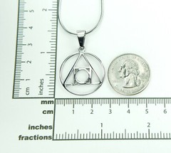 Philosopher’s Stone Necklace, Alchemy Elixir Life Hermetic Seal Charm Pendant nb