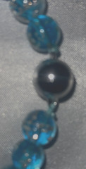 Handmade Glass Beaded Necklace With Magnetic Clasp And Earrings Set