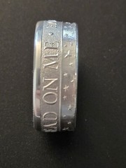 Dont Tread on Me Coin Ring .999 Silver Live Free Or Die You Pick Size 8-13