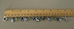 Sterling Silver Easter Spring Rabbit Charm Bracelet 7.5