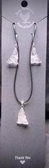 Clear Quartz Carved Fairy Necklace Earring Set