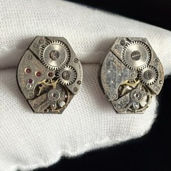 Steampunk Swiss Watch Movement Stud Earrings UNIQUE 18mm length 6.56g