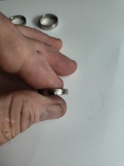Genuine Handcrafted 2000 Nickel Coin Ring , Size 7.75 Made in The USA .