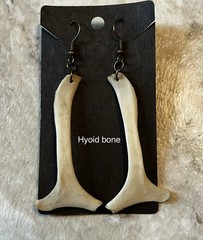 Handcrafted bone earrings