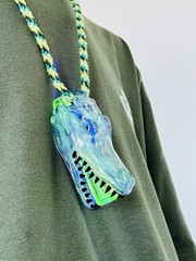 🔥ROE GLASS 🐊 XL RARE 2026 BRAND NEW!! JOINT TIP PENDANT🔥/CUSTOM HEMP NECKLACE
