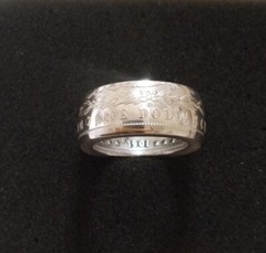 MORGAN DOLLAR COIN RING. SIZES 10 TO 15. FROM 1878 TO 1904.