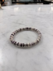 Handmade 6mm Wampum Quahog Shell Bracelet Purple Any Size