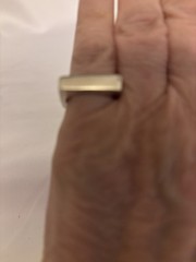 Sterling Silver Mexican Artisan Square Band Geometric Ring Size 5.5 -9.2 g