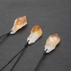 Raw Citrine Crystal PendantNecklace Healing Balance Spiritual Necklace Women Men