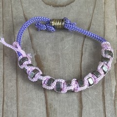 Handmade Beaded Bracelets Lot Of 3 Woven Knots Dolphin Beads