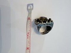 Handcrafted Natural Ruby Ring In Sterling Silver And Gold Fill