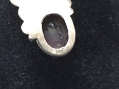 Artisan Freeform One of a Kind Statement Pendant Fluor. Fossil Coral & Amethyst