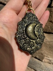 Huge Labradorite Pendant Necklace Handcrafted