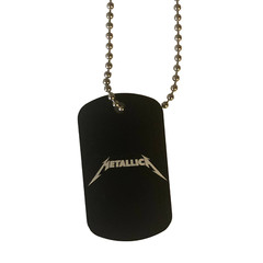Metallica Band Logo Engraved Aluminum Dog Tag with Necklace