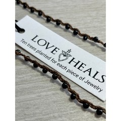Love Heals 24″ Black Spinel Braided Strand Necklace NEW RETAIL $109 LH51