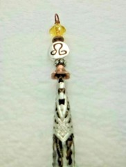 LEO MADAGASCAR QUARTZ Crystal Point PENDANT Ornament Zodiac Astrology Birthday