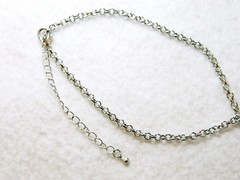 Swirling Blue and Gold Enameled Shell Pendant on 17.25 Inch Necklace Silver Tone