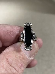 Black Onyx and Sterling Silver Ring