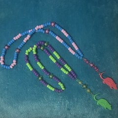 Grucifix Necklaces, The Band Ghost, Kandi Rosary, Handmade Beaded Jewelry
