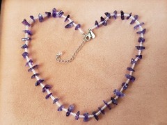 GENUINE * AMETHYST * NECKLACE 18″ + LONG, 9-10 mm stone, Hand-Made in USA
