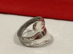 Vintage Artisan ONEIDA Silver Plated Flower SPOON BYPASS WRAP RING Adjustable