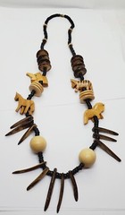 Vintage Estate Find Old Tribal Necklace Very Cool(21)