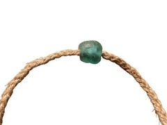 California sea glass adjustable jute twine braided anklet NWOT