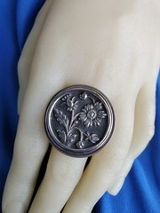 ORIGINAL Mars and Valentine Vintage Designer Floral Sterling Silver 925 RING S 7