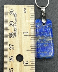 14-High Grade Genuine Lapis Lazuli Stone Freeform Pendant Necklace CHOOSE CHAIN