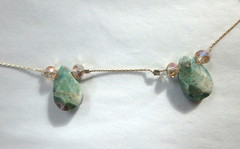 Beautiful Ruby in Fuchsite Necklace 925 Sterling Silver Artisan 17″ length
