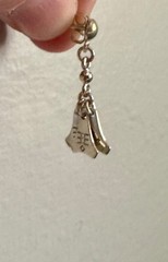 Latvian 7-Day Charm Dangle Earrings Handcrafted Sterling Silver Pierced Ear, 1″
