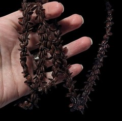 Nature Inspired Brown Koa Apple Seed Handmade Beaded Necklace