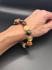 22,7 grams Genuine Natural Baltic Amber Bracelet Multicolor