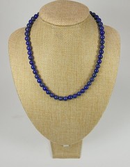 Beaded Lapis Lazuli Natural Gemstone Necklace Great Quality 18″