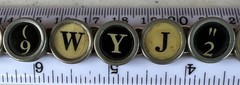 Upcycled Typewriter Key Bracelet Steampunk Literary Late-Vintage Charm 7”