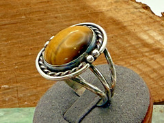 Large Southwestern Sterling Silver Tigers’s Eye ring sz 13.5–1351.25