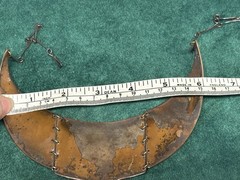 Dramatic Brutal Brass & Stone Collar Necklace Artist Made No Mark