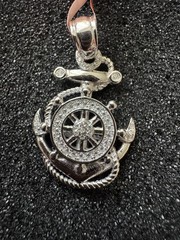 Handcrafted Fine Jewelry Moissanites 22mm Anchor