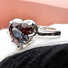 Lab Grown Alexandrite Ring in Solid 10K White or Yellow Gold Handcrafted Canada