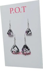 Clear Triangle Earrings/2 Pairs/Dangle/Women/Formal/Sophisticated Fashion/Resin