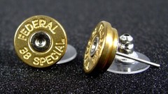 38 Special Bullet Earrings w/ Federal Headstamp