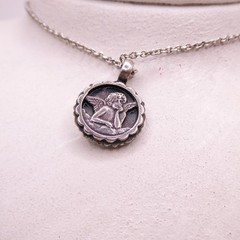 Mariana Rhinestone Guardian Angel Adjustable 19″ Rhinestone Flower Necklace