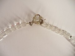 Handcrafted Glass Marble Modernist Necklace Choker Silver Tone USA Seller