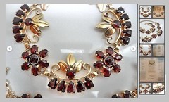 ANTIQUE 14K MALAYA GARNET Necklace/Bracelet 68.5 Cts;84.7gr/Appraisal 13,880.USD