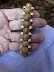 Handmade In Honduras Wooden Beads Adjustable With Cord Unisex Bracelet