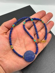 Natural Lapis Lazuli Beaded Necklace with turquoise