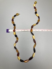 Amber Bead Baltic Sea Graduated Natural FOUR Color Necklace Handmade 44.5cm 8g