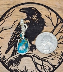 Chrysocolla And Malachite Pendant