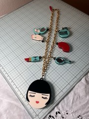 Baccurelli Signed Louise’s 7 Treasures in Pandora’s Box Charm Necklace 2-Sided
