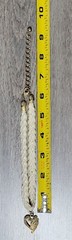 Handmade Crochet Adjustable Choker Necklace With Heart Shape Pendant 13″ To 15″